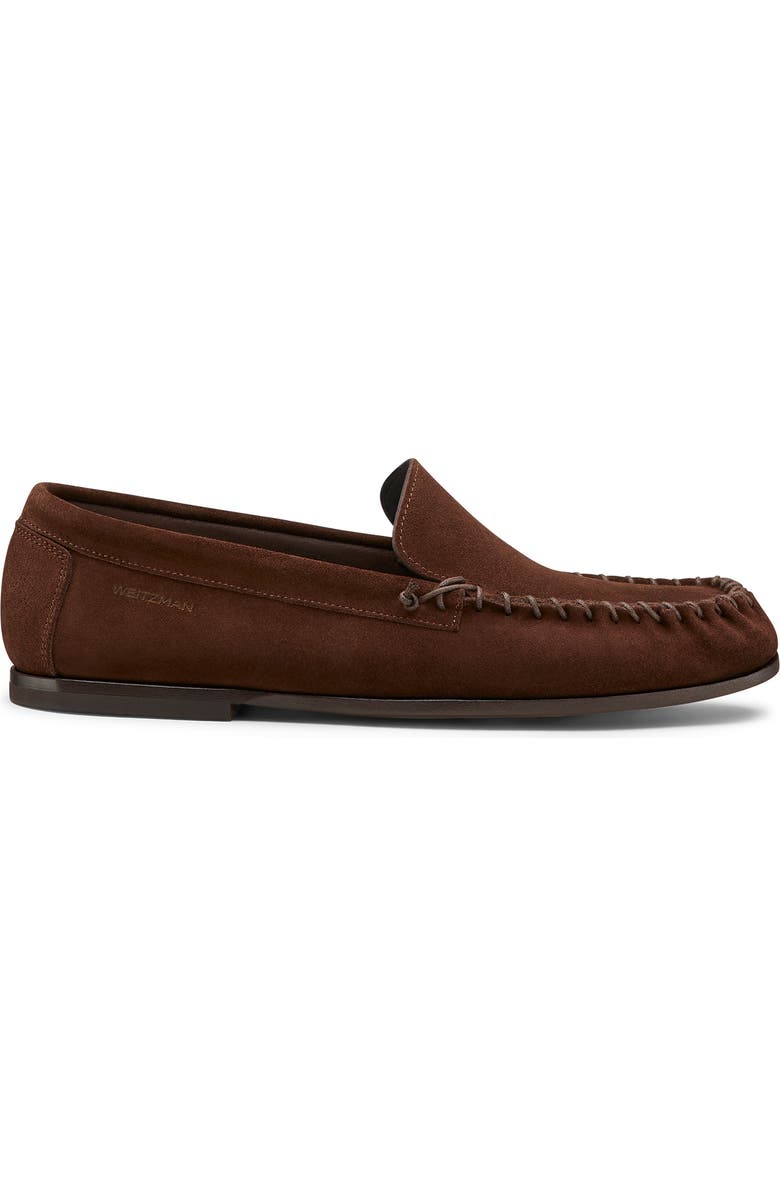 Stuart Weitzman Montauk Venetian Moc Toe Loafer, Alternate, color, Dark Brown