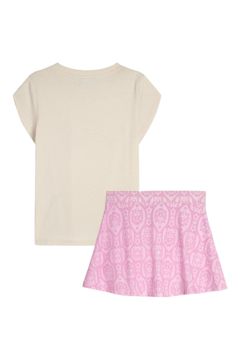 Kids' Graphic Tee & Skort Set, Alternate, color, TAN COMBO
