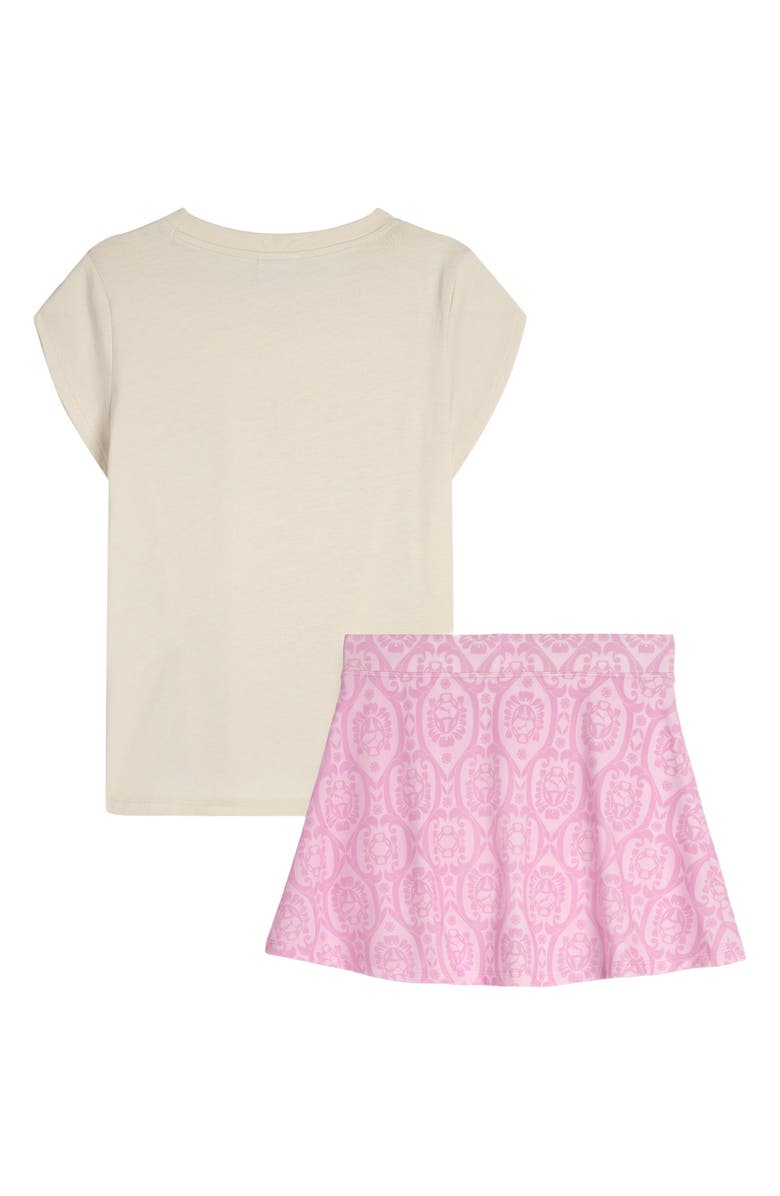 PUMA Kids' Graphic Tee & Skort Set, Alternate, color, Tan Combo