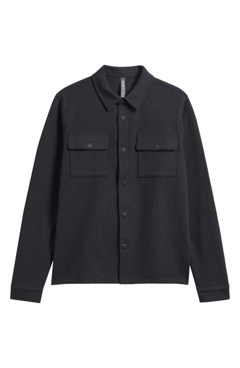 Tech Waffle Button-Up Shirt Jacket