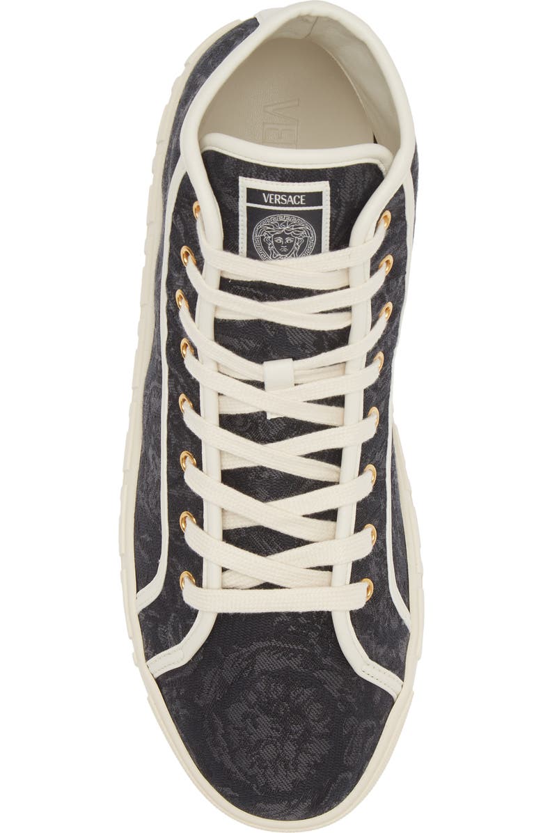 Versace Barocco Greca High Top Sneaker, Alternate, color,