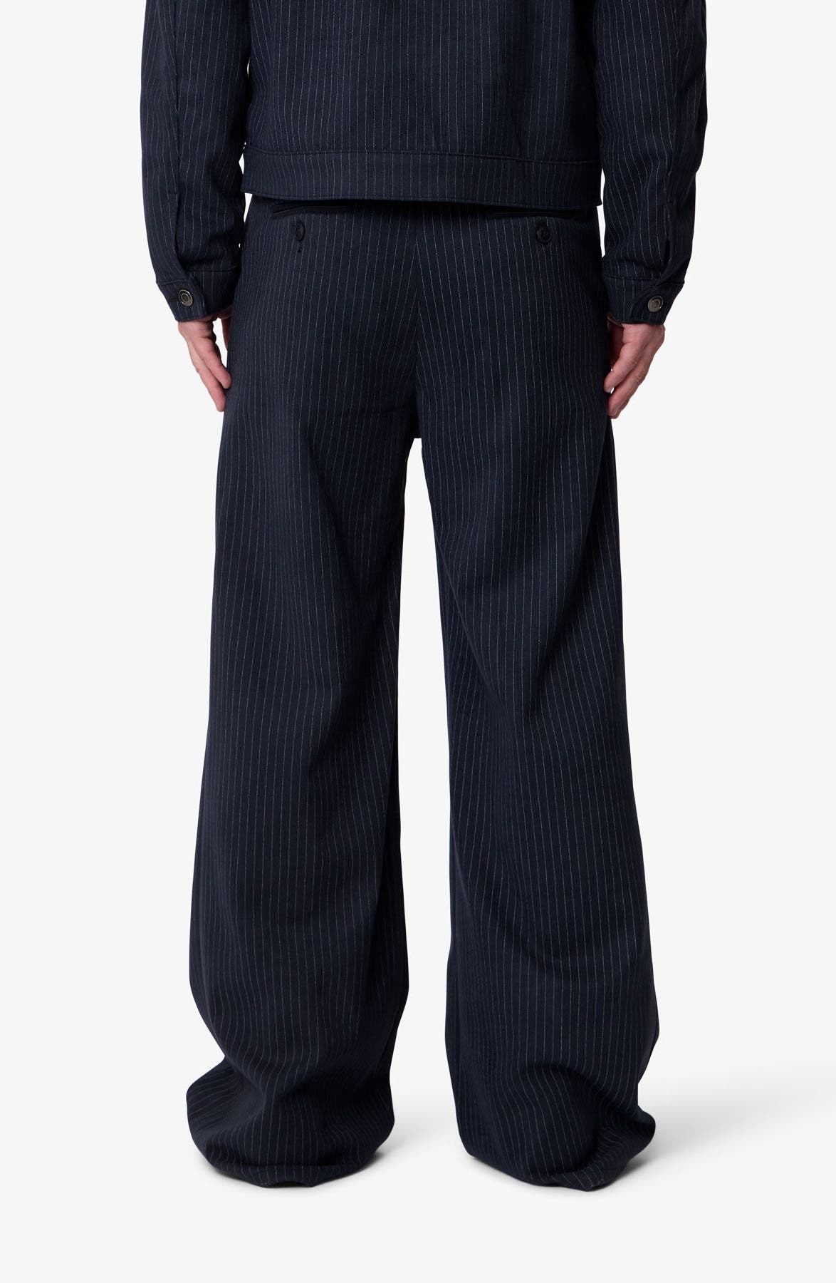 Pinstripe Bootcut Pants - image 2