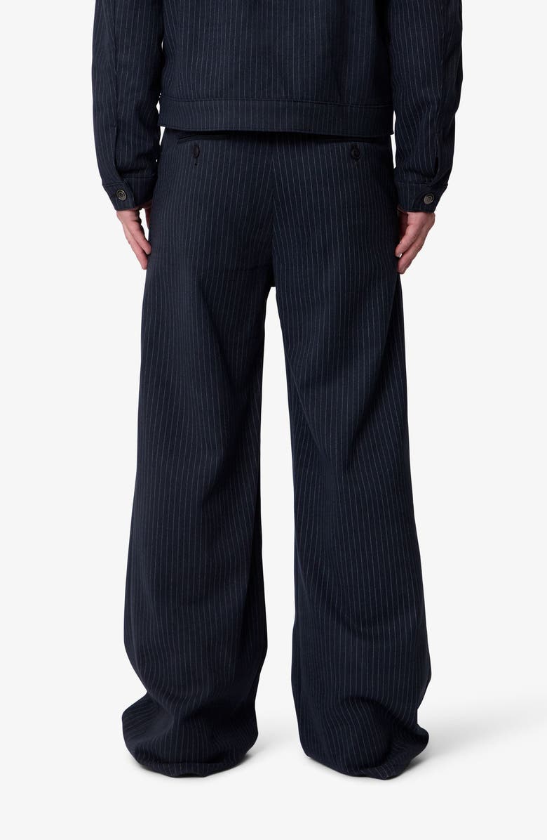 mnml Pinstripe Bootcut Pants, Alternate, color, Black/ White