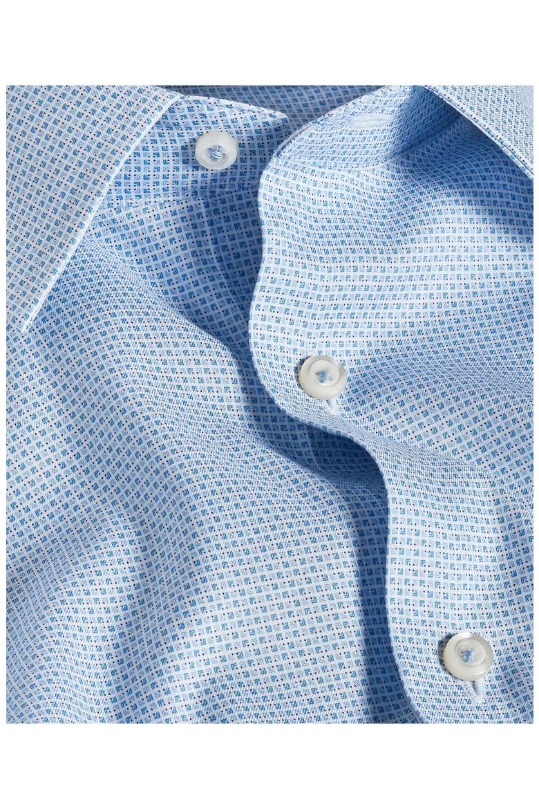 Trim Fit Geometric Stretch Cotton Dress Shirt, Alternate, color, SKY