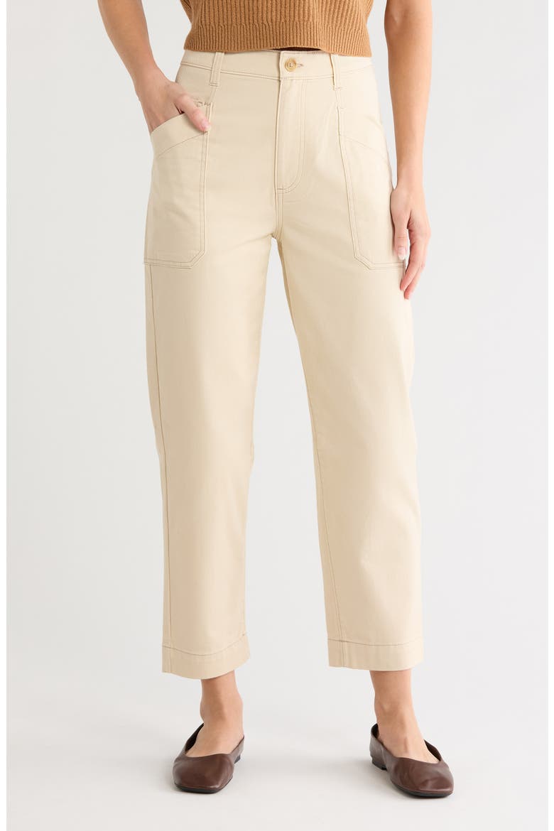 Yuko Tapered Ankle Safari Pants, Main, color, PALE OAK