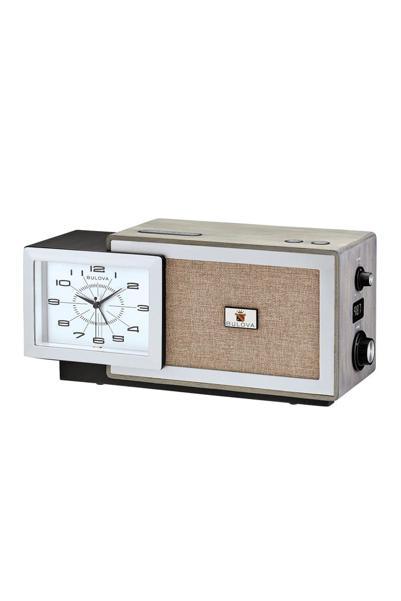 Precision Tone Clock Radio, Silver Tone, Alternate, color, Silver