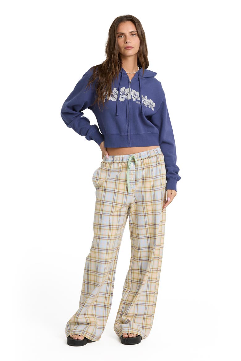Coastal Breeze Flannel Wide Leg Pants, Alternate, color, CORNFLOWER