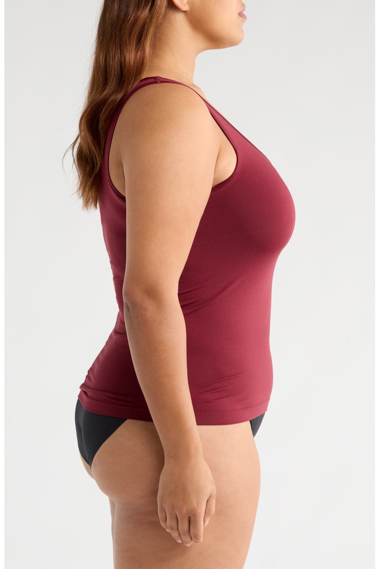 Seamless Layering Tank, Alternate, color, BURGUNDY FIELD