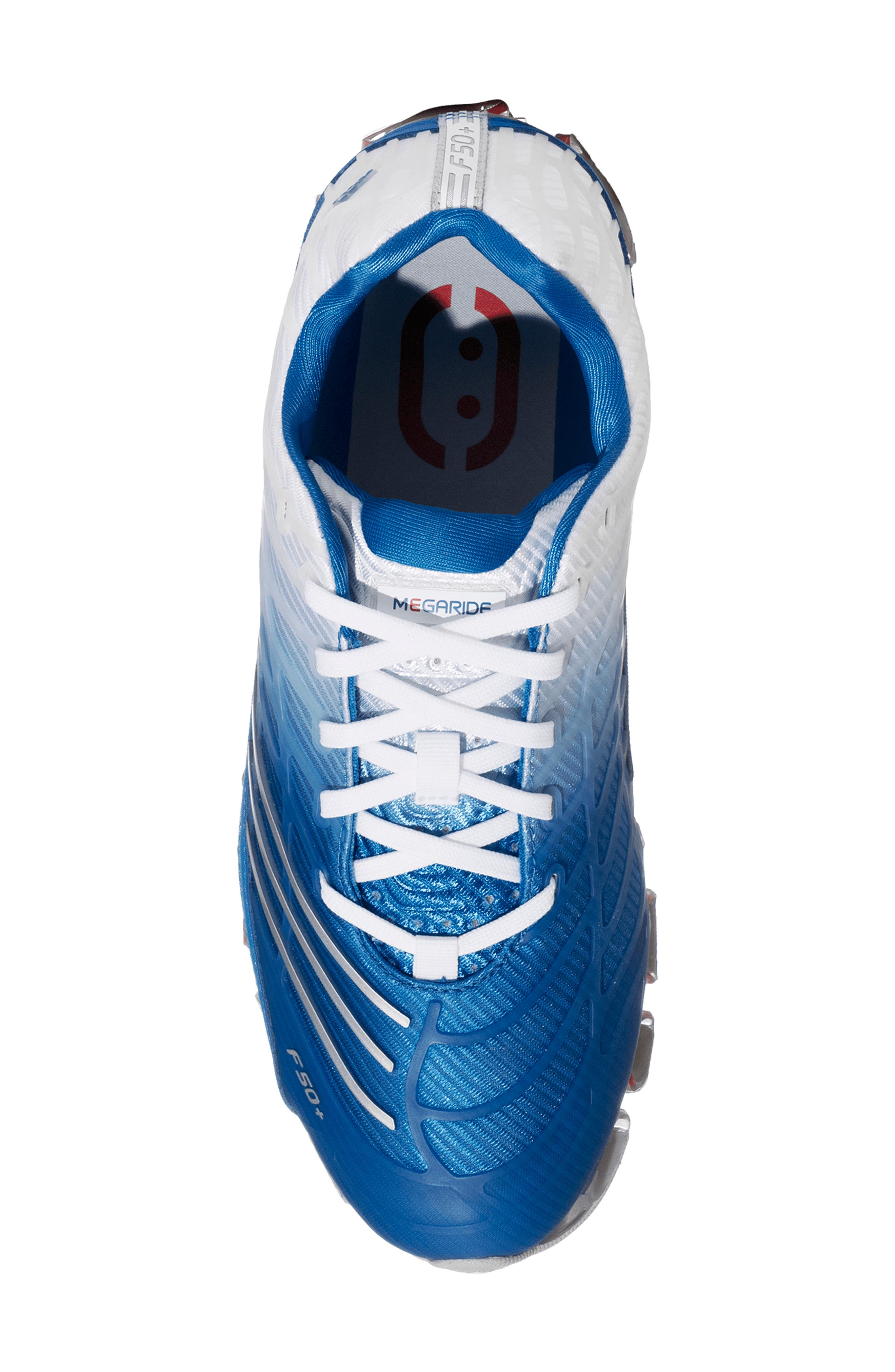 Megaride F50 Running Sneaker, Alternate, color, BLUEBIRD/ SILVER MET/ WHITE