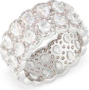 NORDSTROM RACK Cubic Zirconia Scalloped Eternity Band Ring