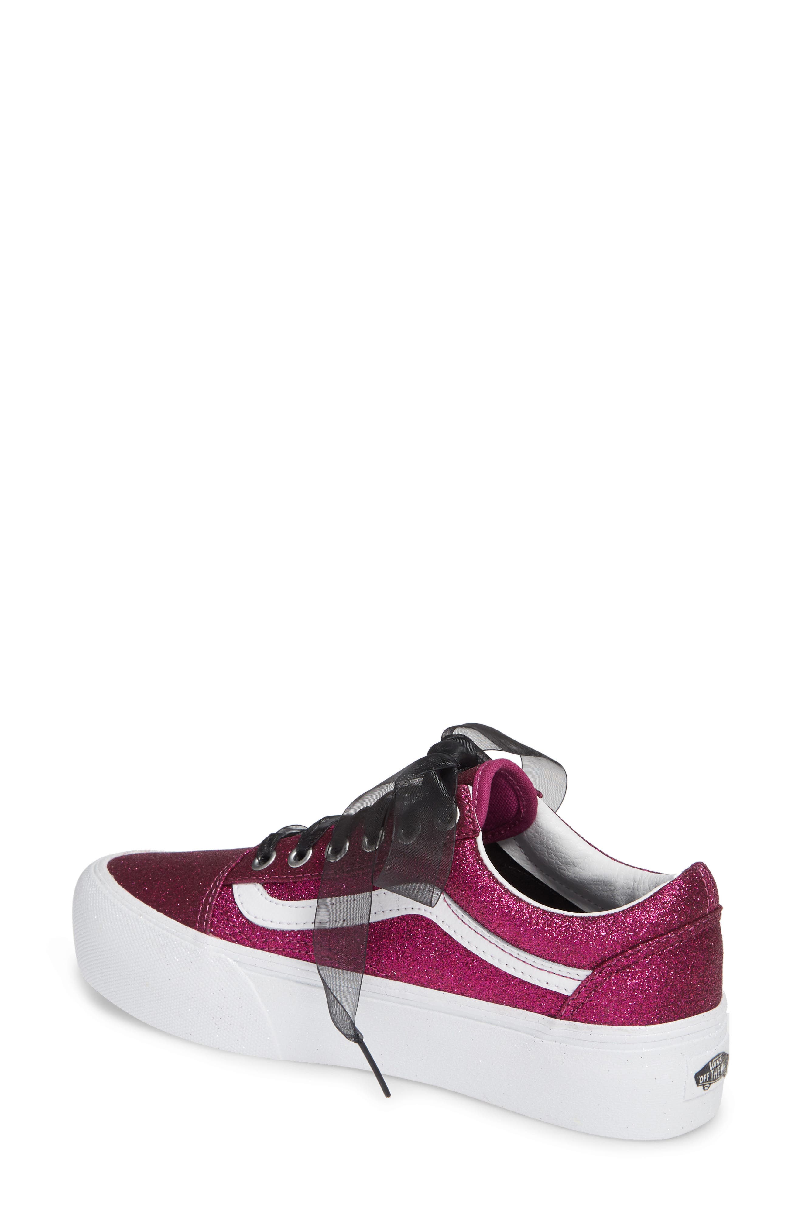 Old Skool Platform Sneaker, Alternate, color, WILD ASTER/ TRUE WHITE