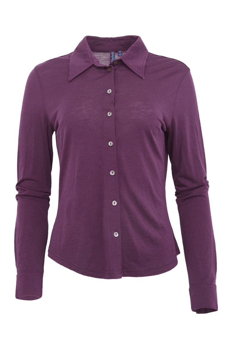 Scarlet Merino Wool Shirt, Main, color, Plum