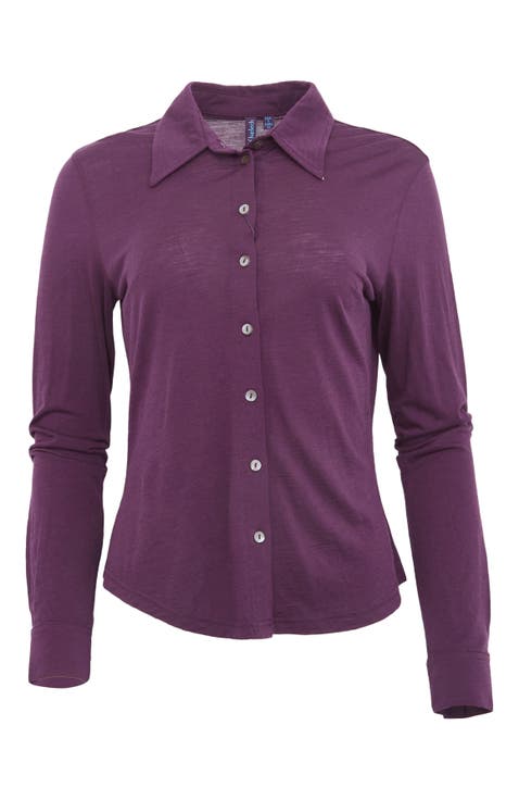 Scarlet Merino Wool Shirt