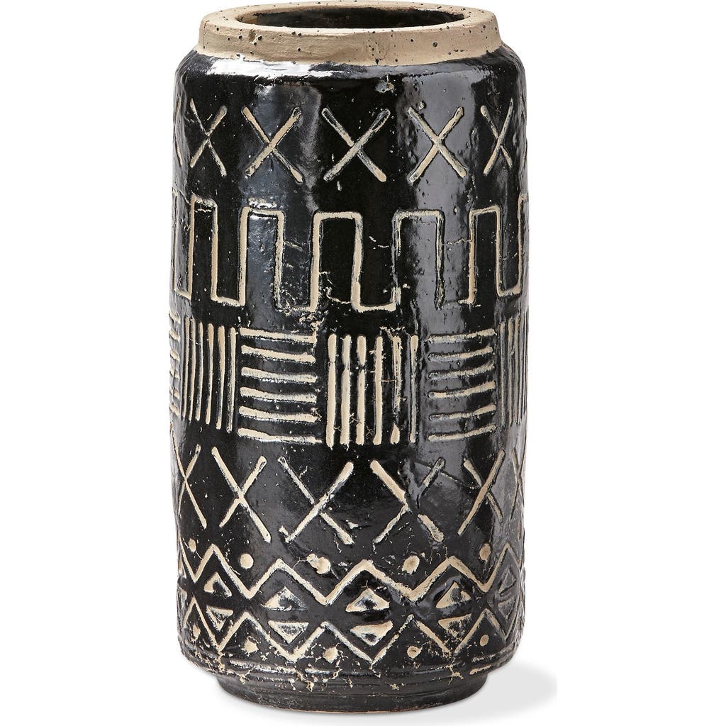 Tag Ondo Tall Decorative Vase Black Multi Terracotta Home Decor In Black