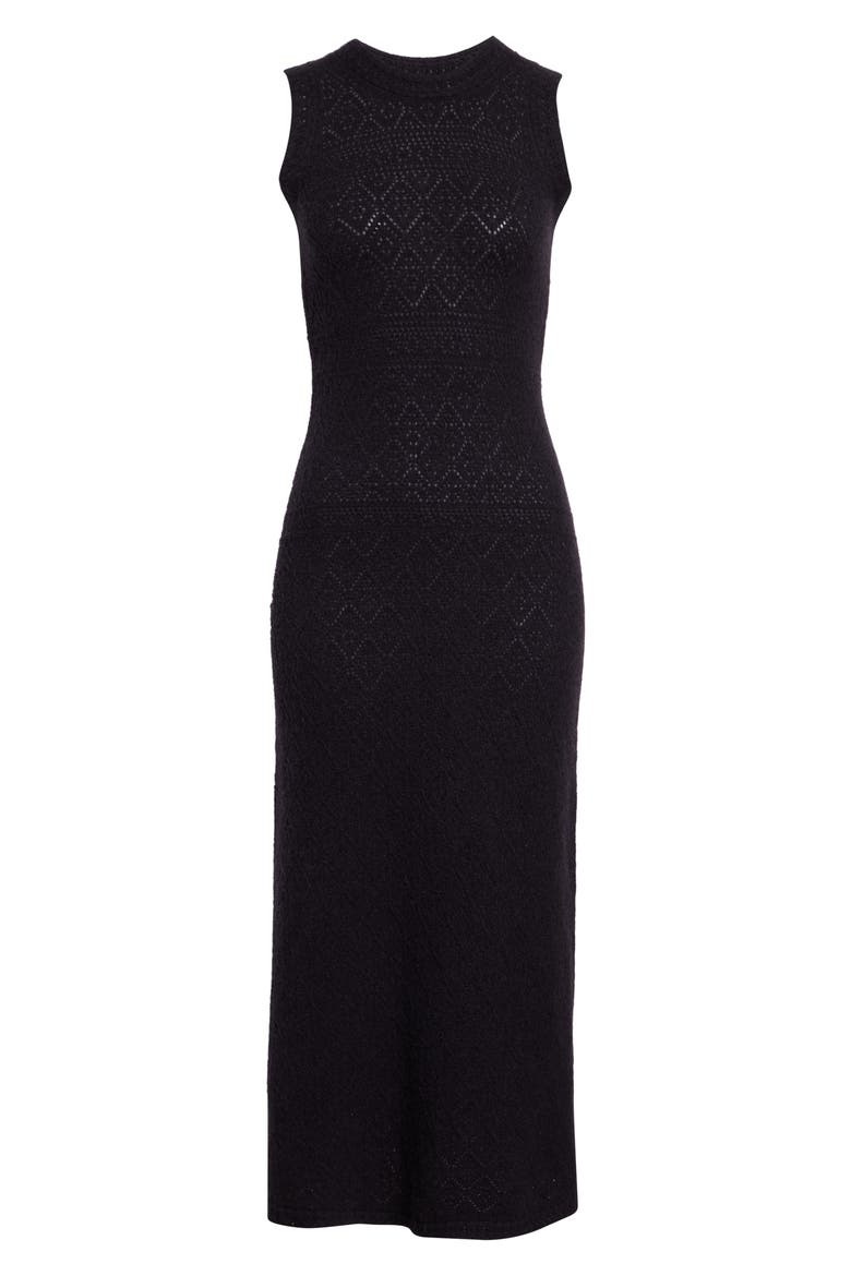 Sleeveless Cashmere Pointelle Sweater Dress, Alternate, color, 177 AMETHYST