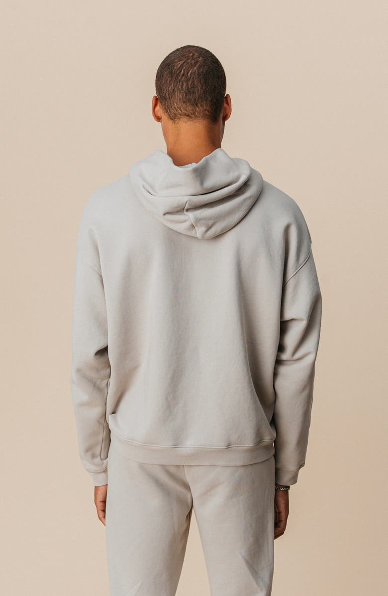 Ocio Men's Organic Cotton Teddy Oversized Hoodie, Alternate, color, Stone