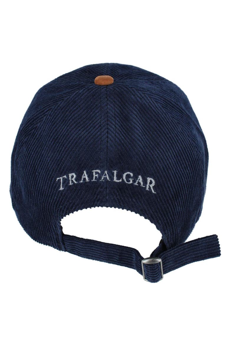 Trafalgar's The Original Classic 5 Panel Corduroy Baseball Hat with Faux Suede Brim, Alternate, color, Navy