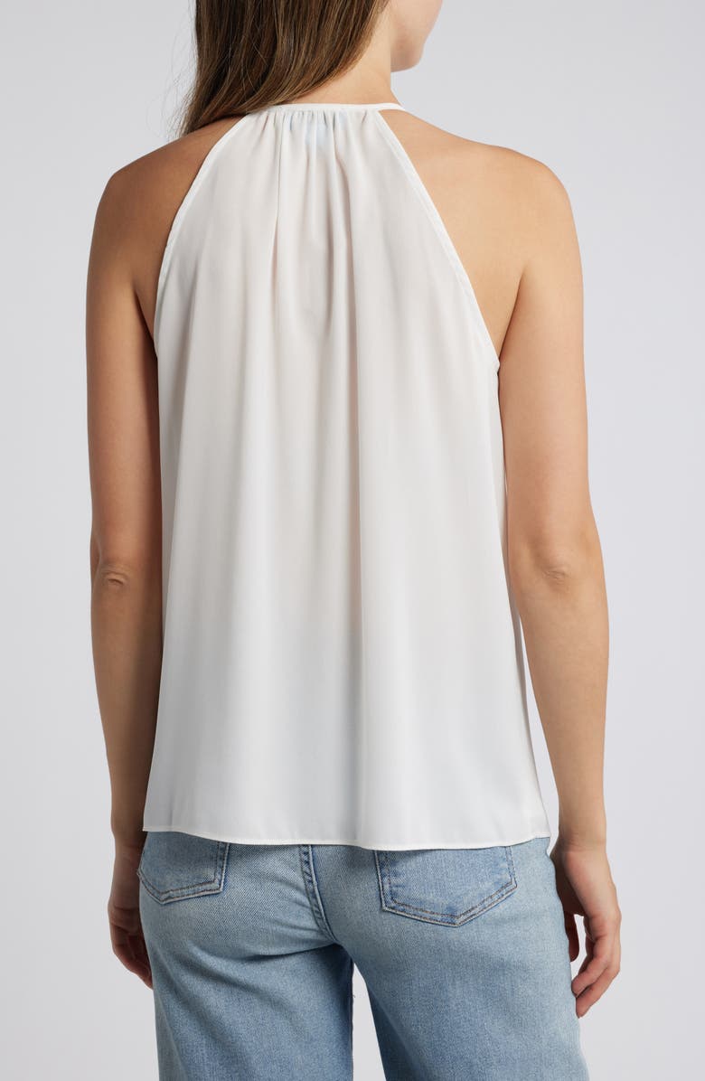 CeCe Tie Neck Georgette Top, Alternate, color, New Ivory