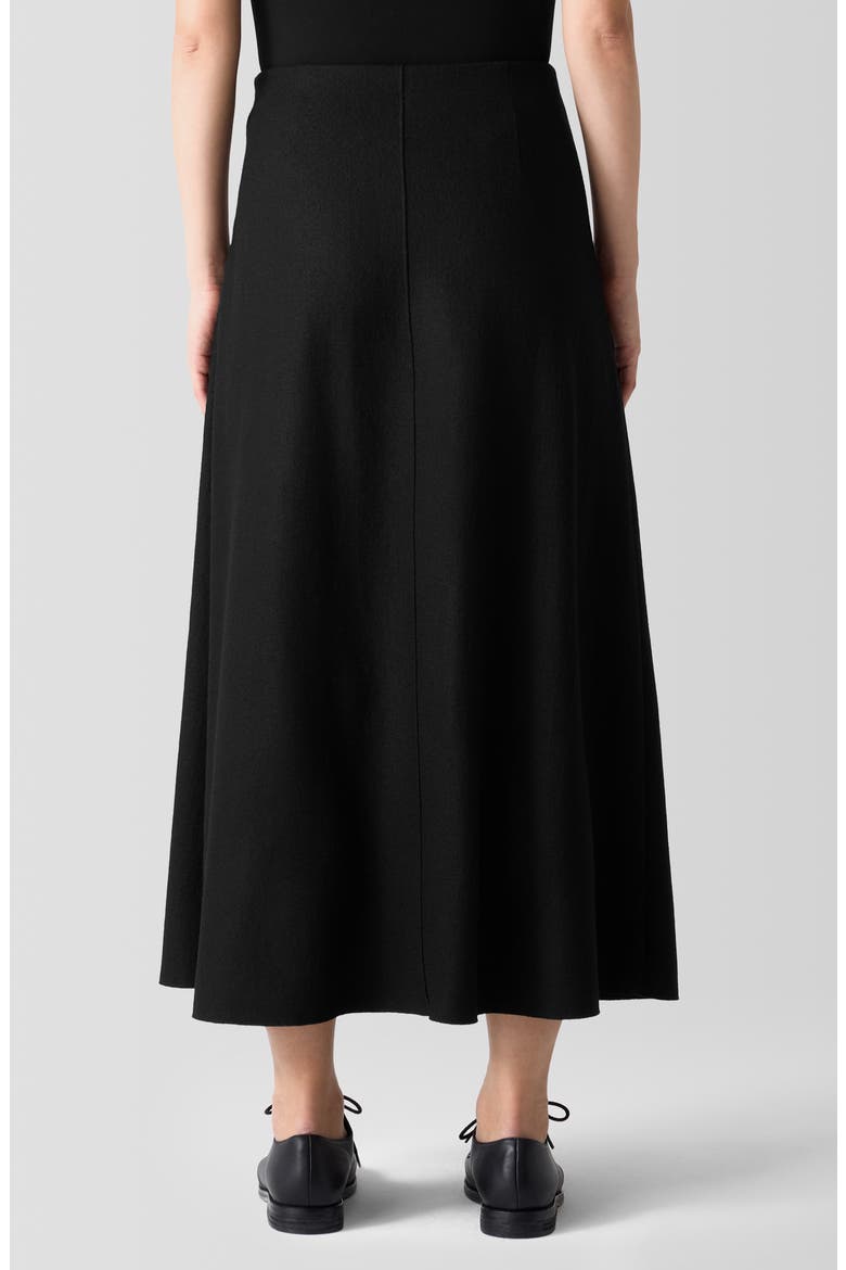 Felted Wool Jersey A-Line Skirt, Alternate, color, BLACK