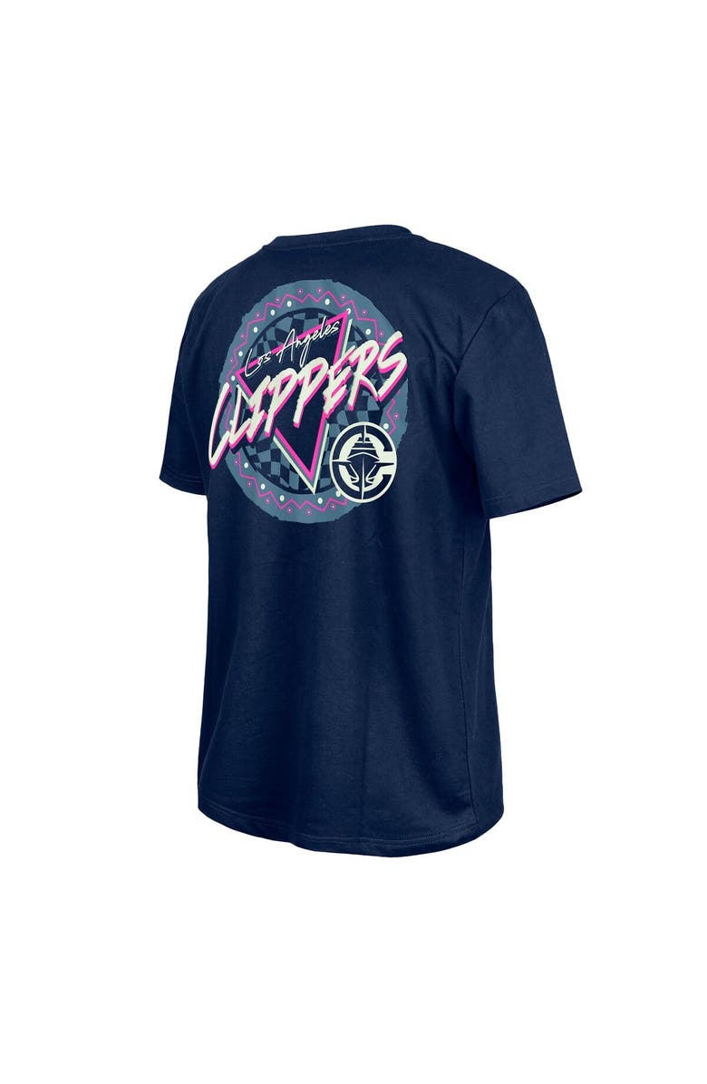 New Era Navy LA Clippers Glow-in-the-Dark T-Shirt, Alternate, color, Navy