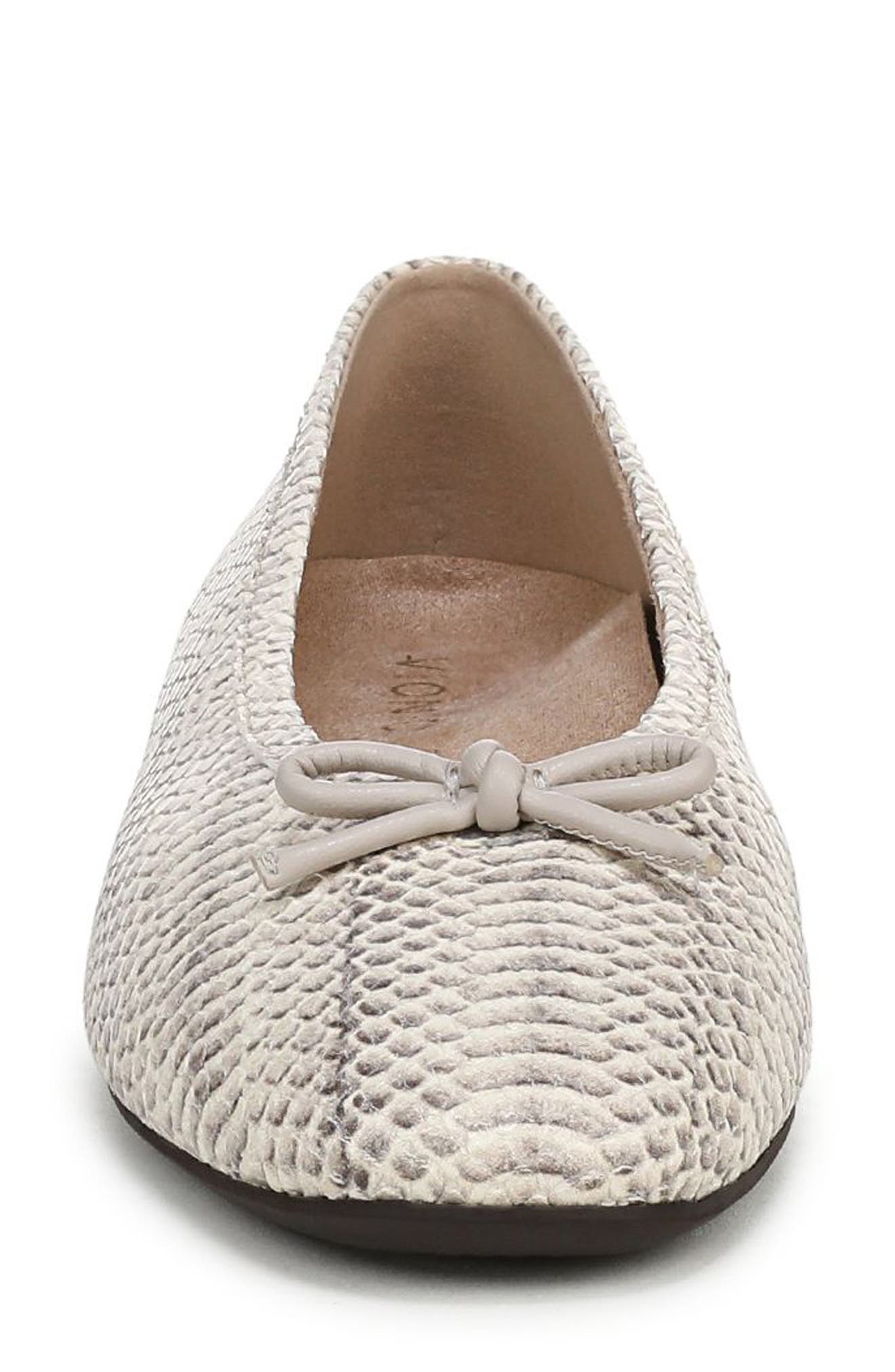 Vionic Larissa Ballet Flat, Alternate, color, Ivory Python Leather