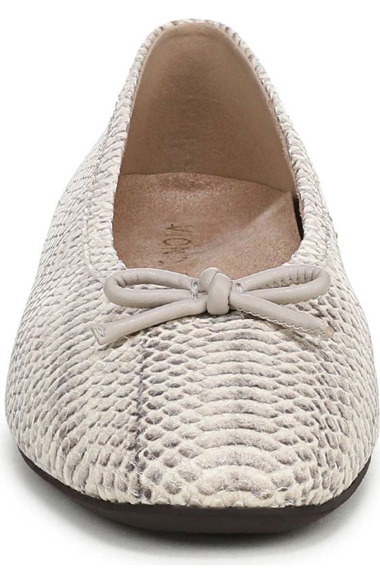 Vionic Larissa Ballet Flat, Alternate, color, Ivory Python Leather