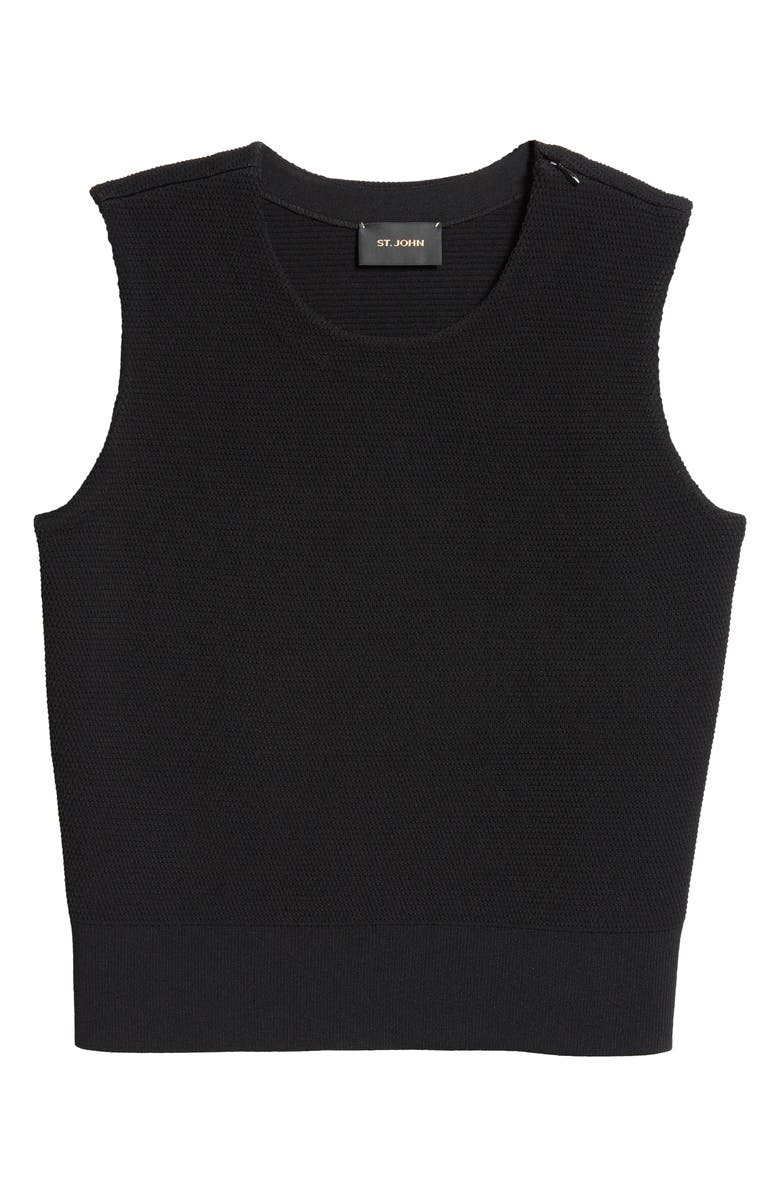 ST. JOHN Piqué Knit Shell, Alternate, color,