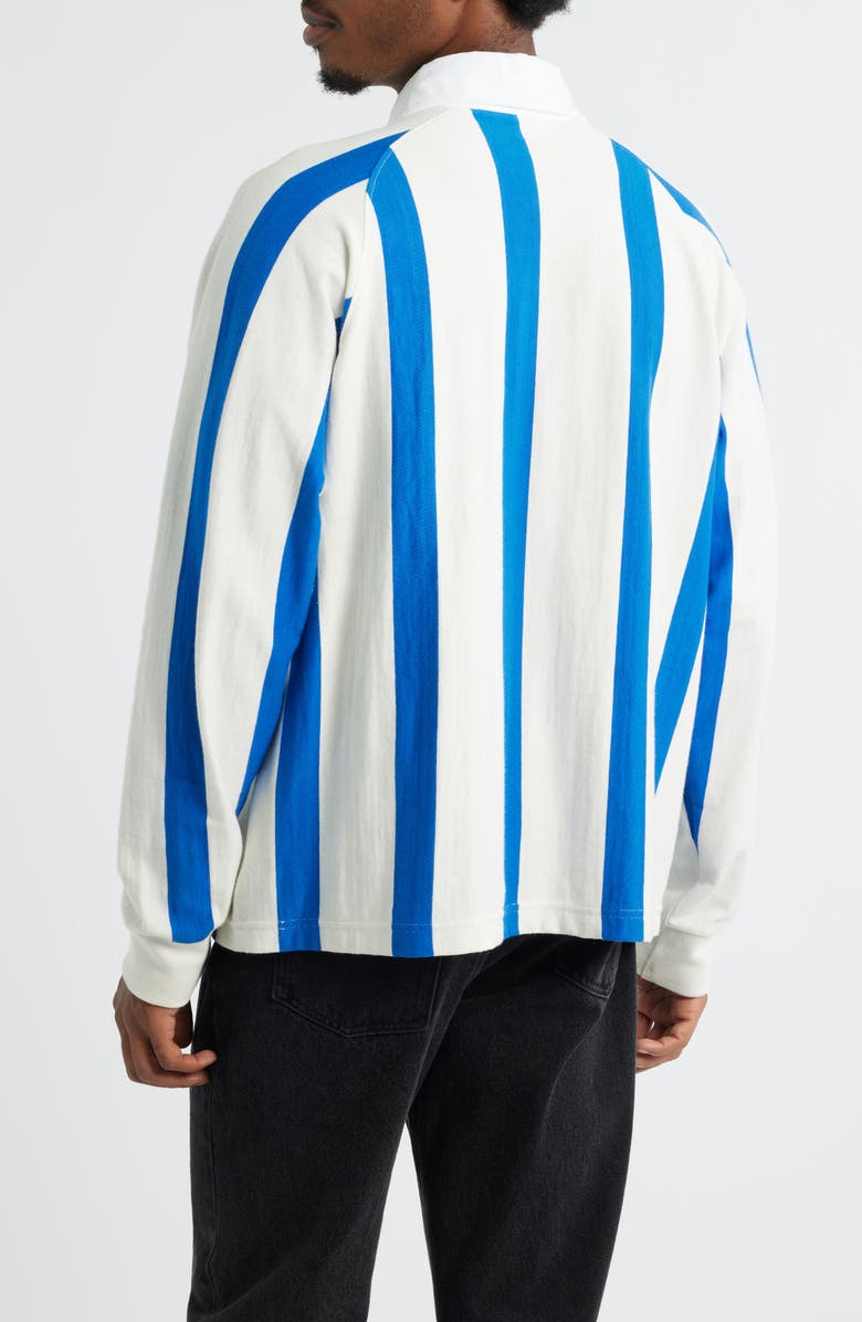 Obey Landon Stripe Rugby Shirt, Alternate, color, White Mult