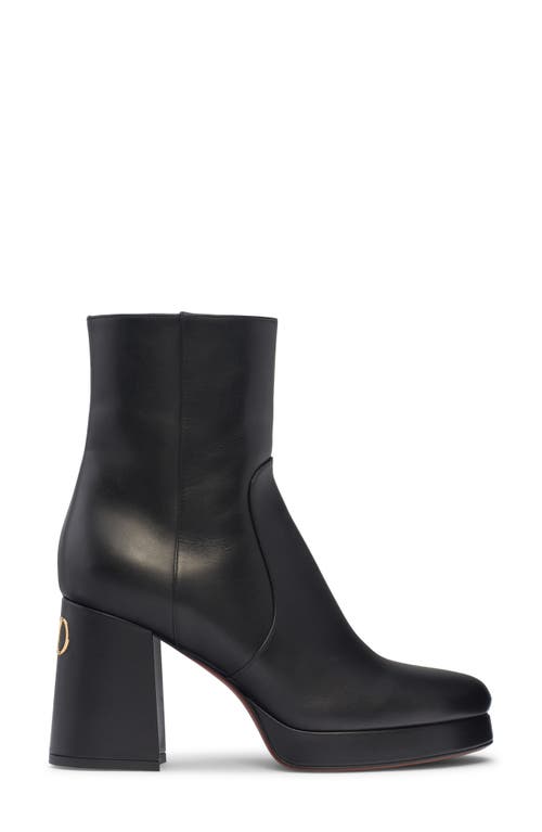 Valentino Garavani Fawcette Platform Ankle Boot In Calfskin 90mm Woman Black 42 In Black
