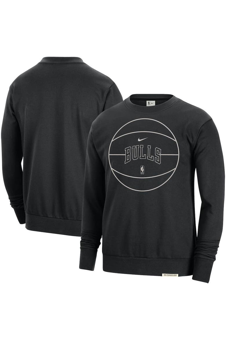 Men's Nike Black Chicago Bulls 2023/24 Authentic Standard Issue Travel Performance Pullover Sweatshirt, Main, color, Black