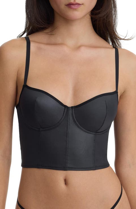 Late Night Faux Leather Corset Cami