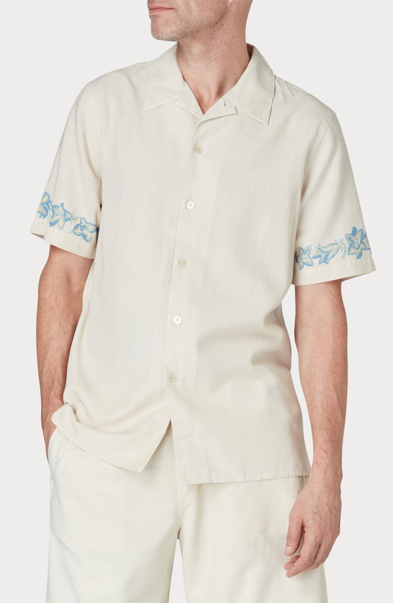 PS Paul Smith Floral Casual Fit Camp Shirt, Main, color, 