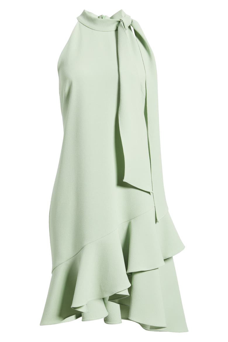 vince camuto halter ruffle dress Vince Camuto Women's Signature Stretch Halter Neck Dress - Green
