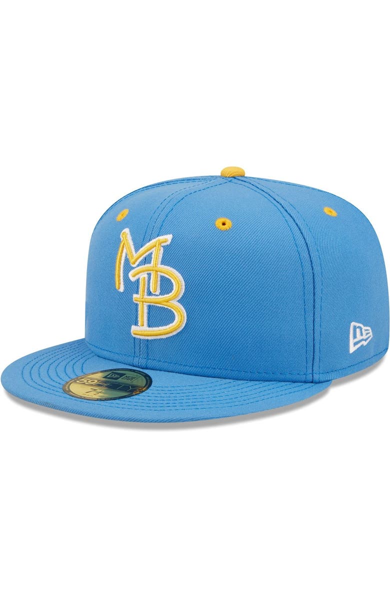 New Era Men's New Era Royal Myrtle Beach Pelicans Authentic Collection Team Home 59FIFTY Fitted Hat, Main, color, Royal