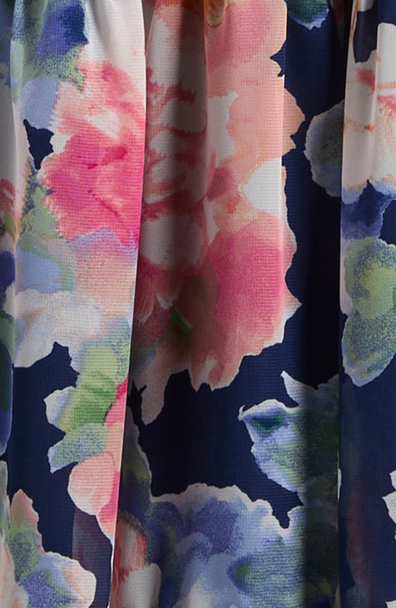 LOVE, NICKIE LEW Kids' Floral Print Party Dress, Alternate, color, Blue/ Pink