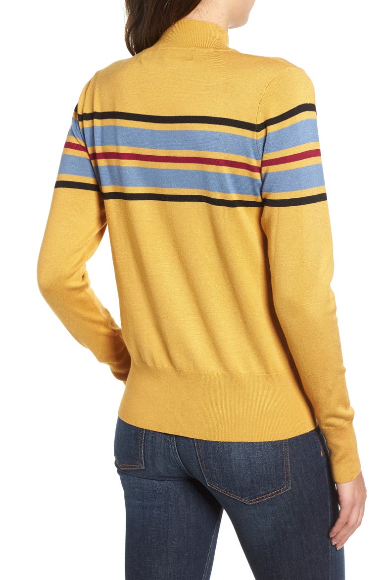 Skivvy Stripe Sweater, Alternate, color, MUSTARD