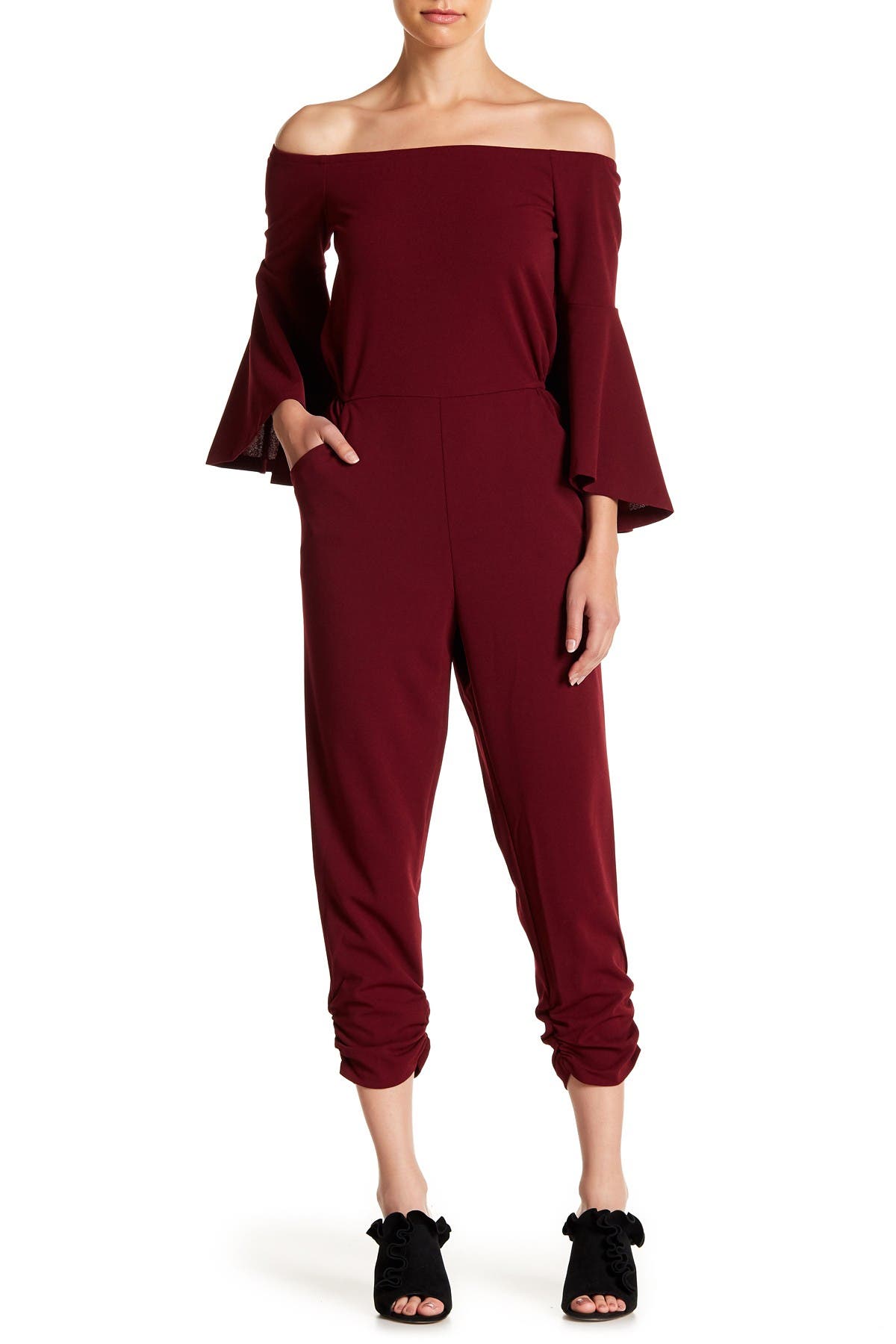LOVE...ADY Off-the-Shoulder Solid Jumpsuit (Women) | Nordstromrack