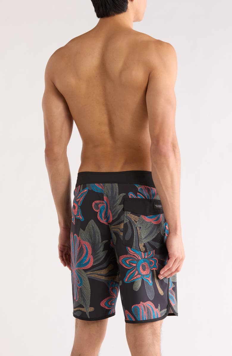 Volcom Infuse Swim Trunks, Alternate, color, Black Print