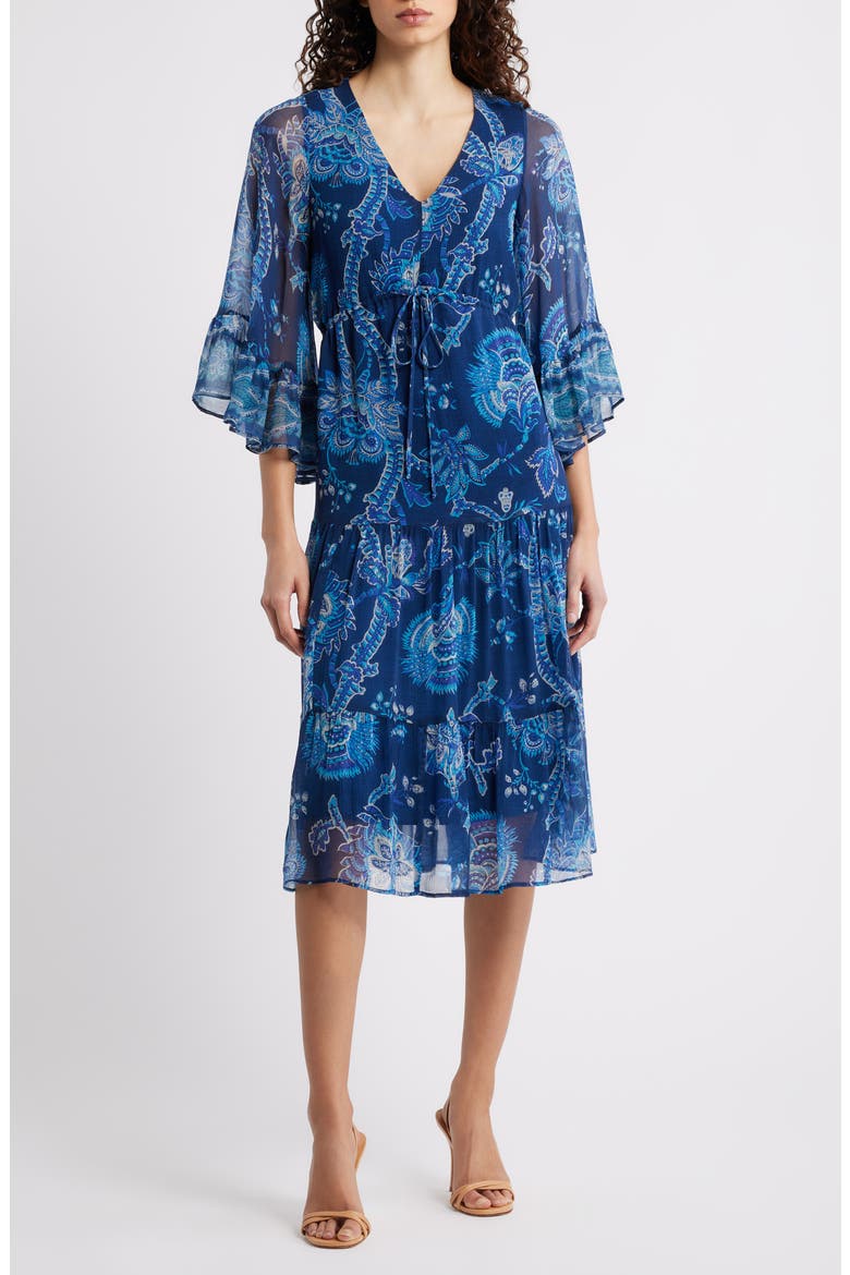 Charlee Print Dress, Main, color, MIDNIGHT MULTI