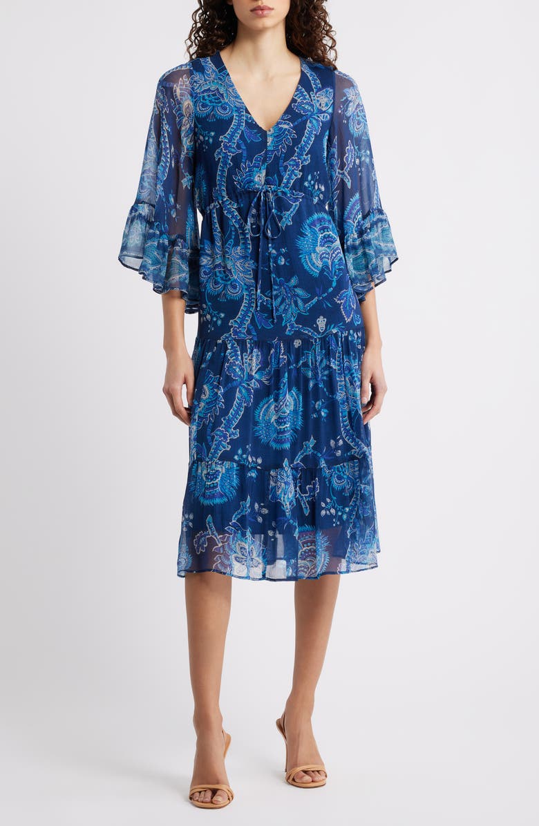 KOBI HALPERIN Charlee Print Dress, Main, color, Midnight Multi