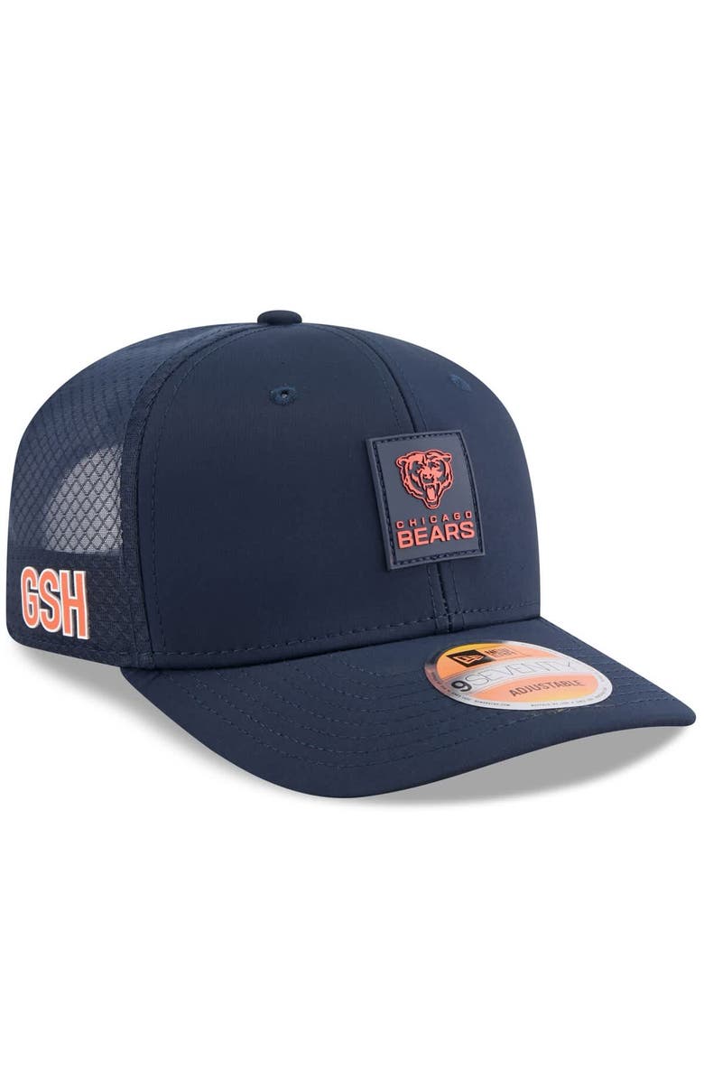 New Era Men's New Era Navy Chicago Bears 2025 Sideline 9SEVENTY Trucker Adjustable Hat, Alternate, color, Navy