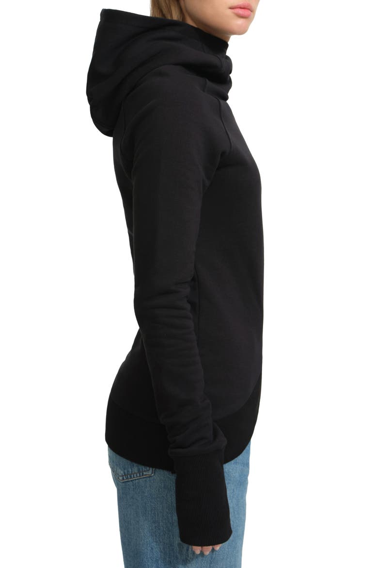 Geneva Funnel Neck Sweatshirt, Alternate, color, BLACK
