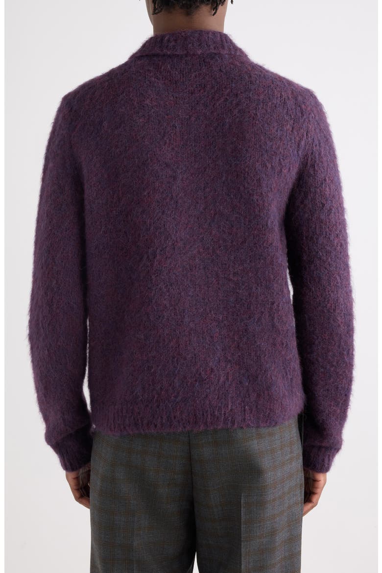 Mora Alpaca Blend Cardigan, Alternate, color, PURPLE