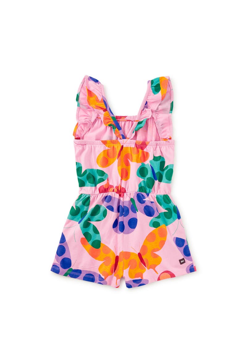 Ruffle Strap Romper, Alternate, color, Butterfly Spot