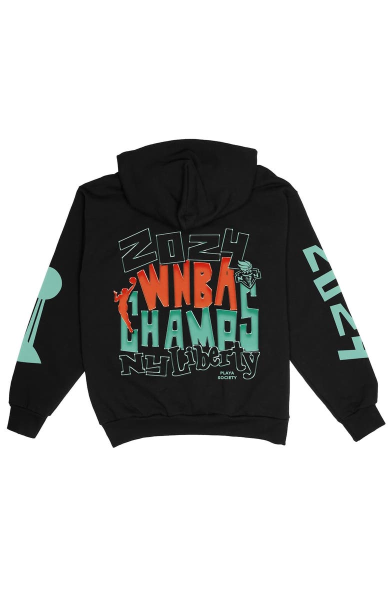 Playa Society Unisex Playa Society Black New York Liberty 2024 WNBA Finals Champions Premium Pullover Hoodie, Alternate, color, 