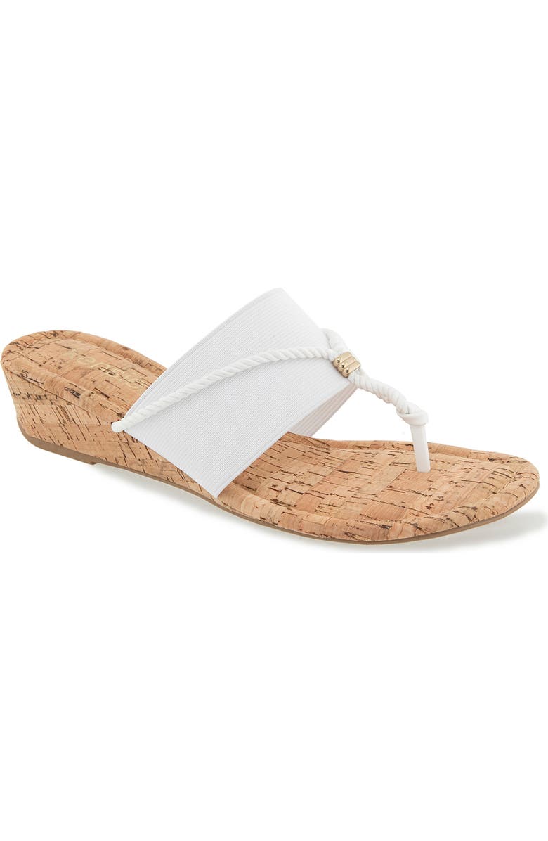 Kensie Deborah Wedge Sandal, Main, color, White
