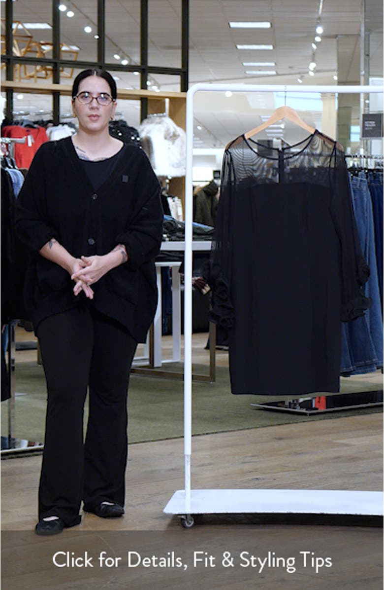 Long Sleeve Crepe Cocktail Dress, sales video thumbnail