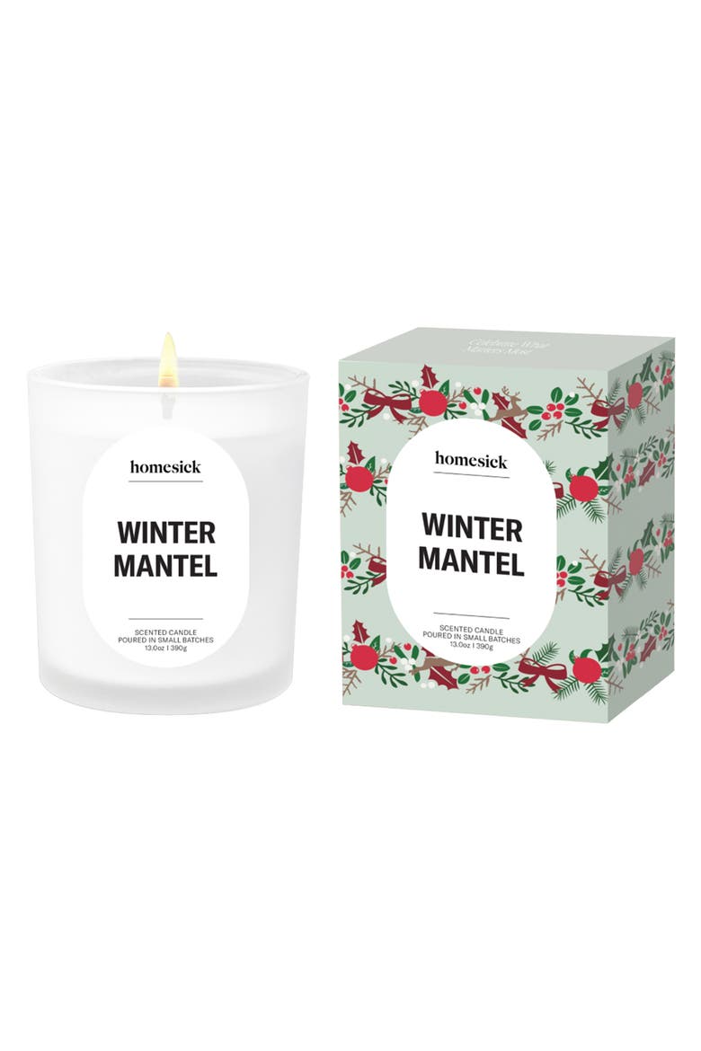Winter Mantel Candle, Main, color, NO COLOR