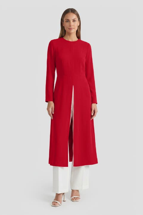x Anna Marie Modern Longline Slit Blouse
