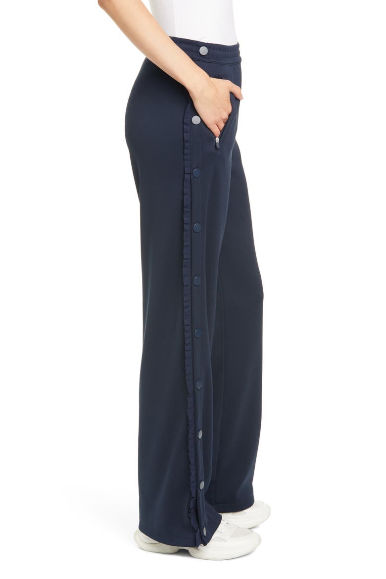 Tory Sport Ruffle Tear Away Track Pants, Alternate, color, TORY NAVY
